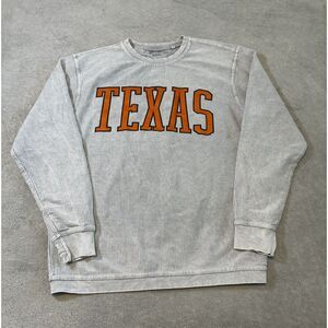 University of Texas Pressbox Corded Fleece Long Sleeve Top Medium Longhorns